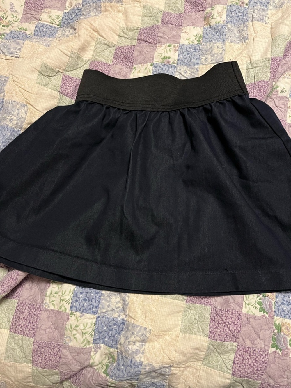 Miley Cyrus & Max Azria Navy Blue Flared Mini Skirt